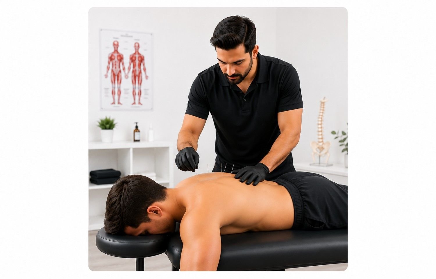 Man holding lower back in pain