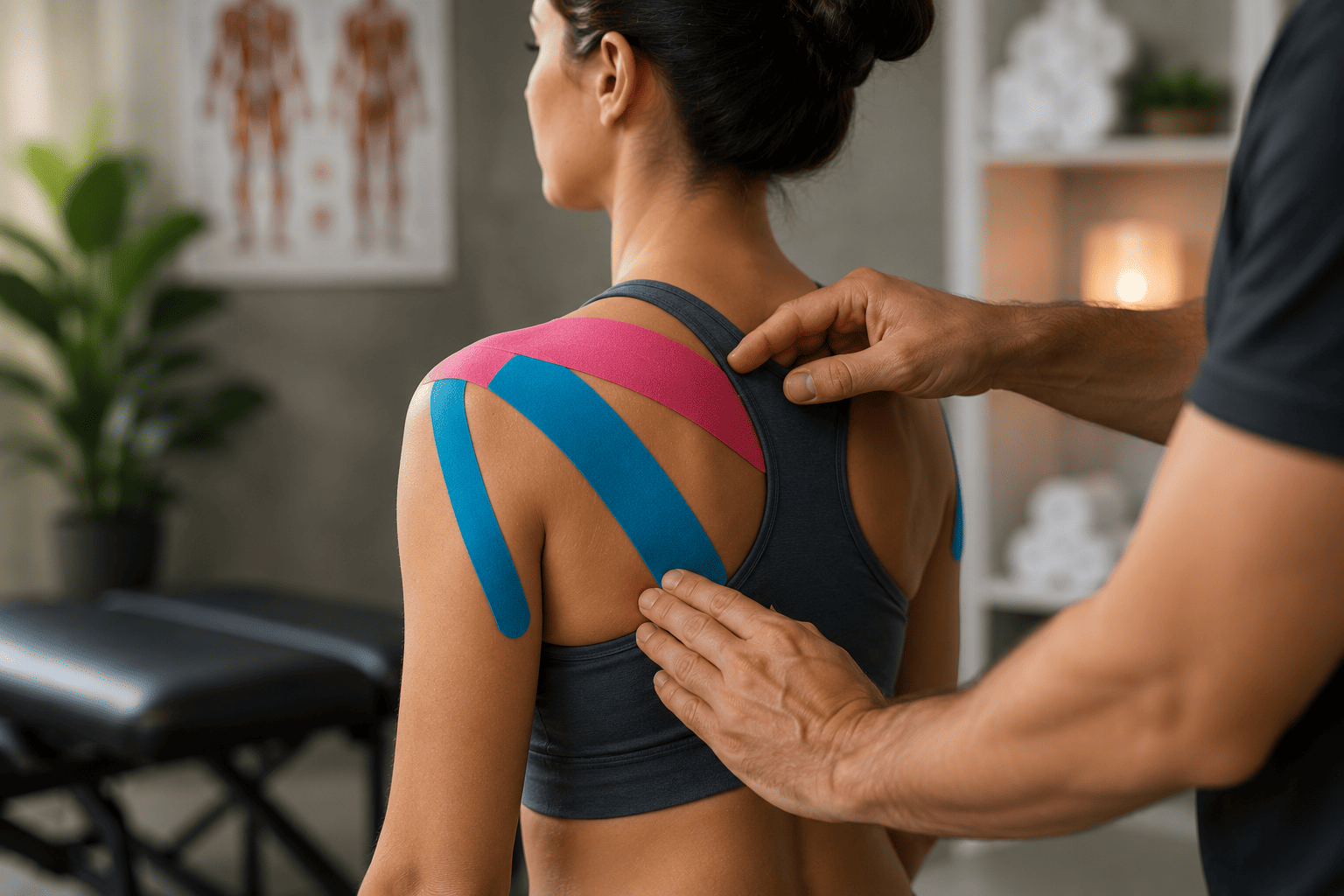 Man holding lower back in pain